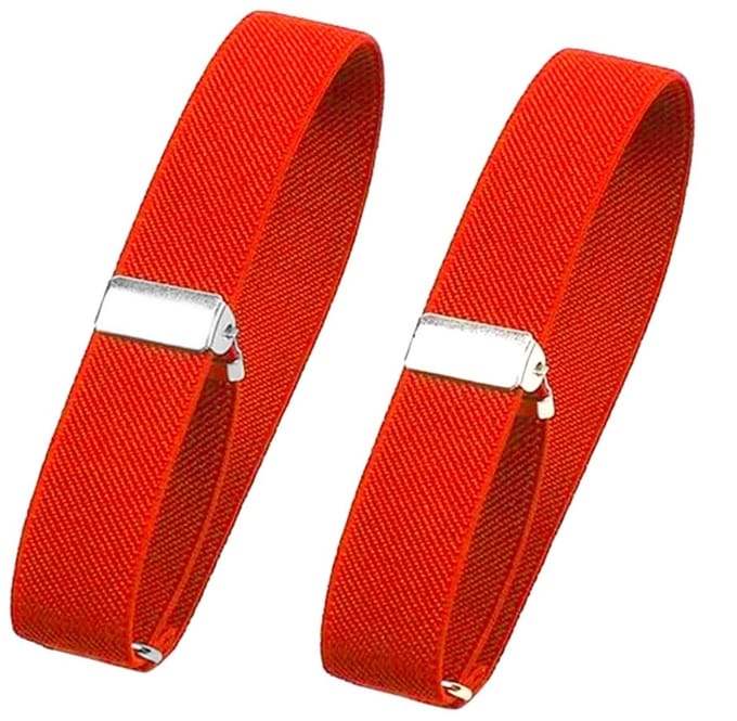 Fako Bijoux® - Mouwophouders - Elastisch - Per Paar - 2 Stuks - Rood