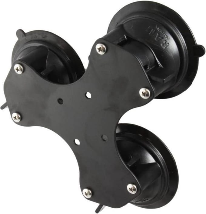 Triple 8.5 cm zuignap houder