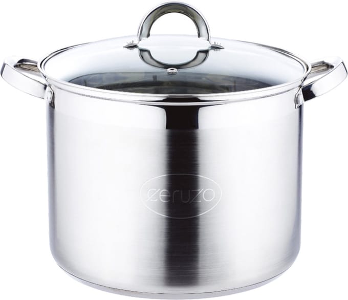 Ceruzo RVS Soeppan - Ø 26 cm -H 19 cm - 9.5 liter - Stamppot Pan-Inductie