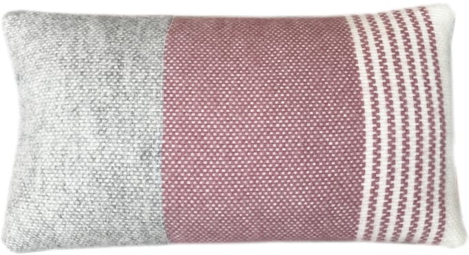 Festivity wool cushion dawn pink rectangle