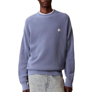 Calvin Klein Ls Ez Cotton Waffle Sweater Dusty Sailor Blue Größe: S | Pullover Outlet | Herren | Blau