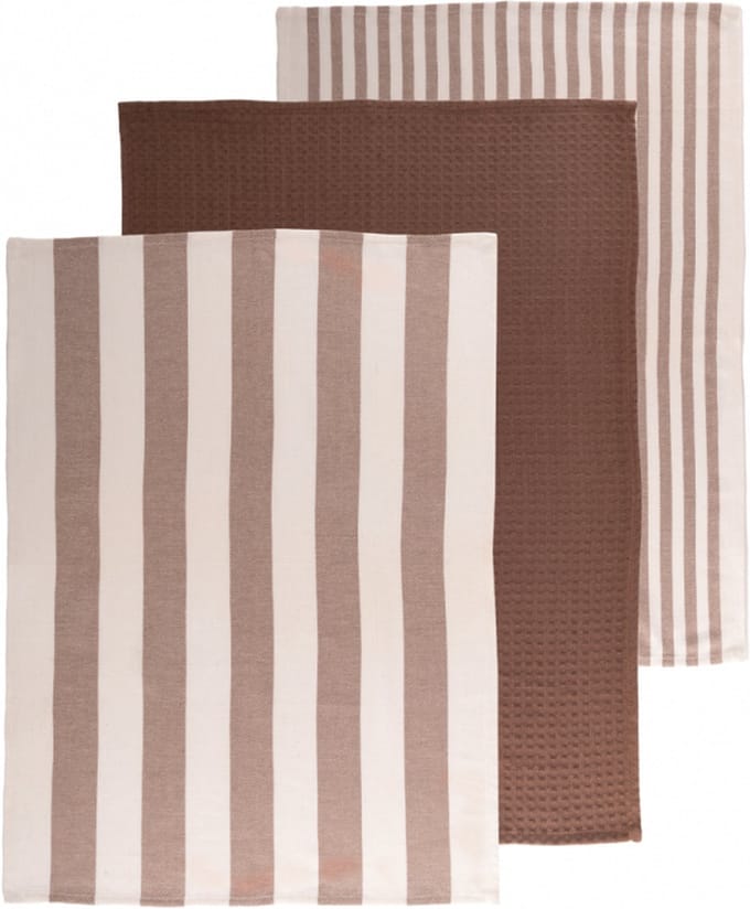 Keukenhanddoek MARRA - SET/3 - 51x74 cm, cognac