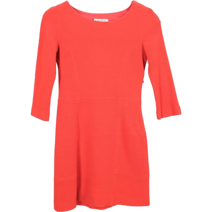 Sandro Stretch Minijurk in Oranje Acryl