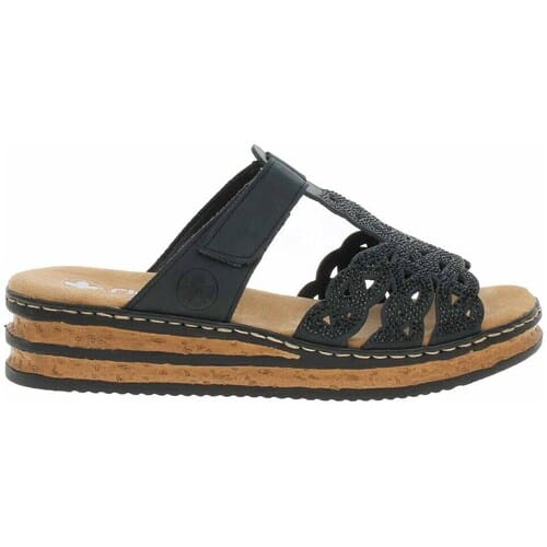 Rieker -Dames - blauw donker - slippers & muiltjes - maat 37