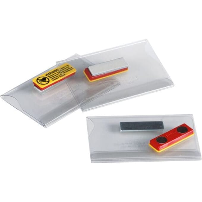 Badge durable 8117 vlak met magneet 54x90mm