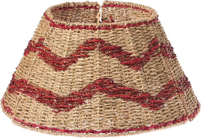 HIVER - Kerstboomrok - Natuurlijk/Rood - ⌀ 43 cm - Zeegras