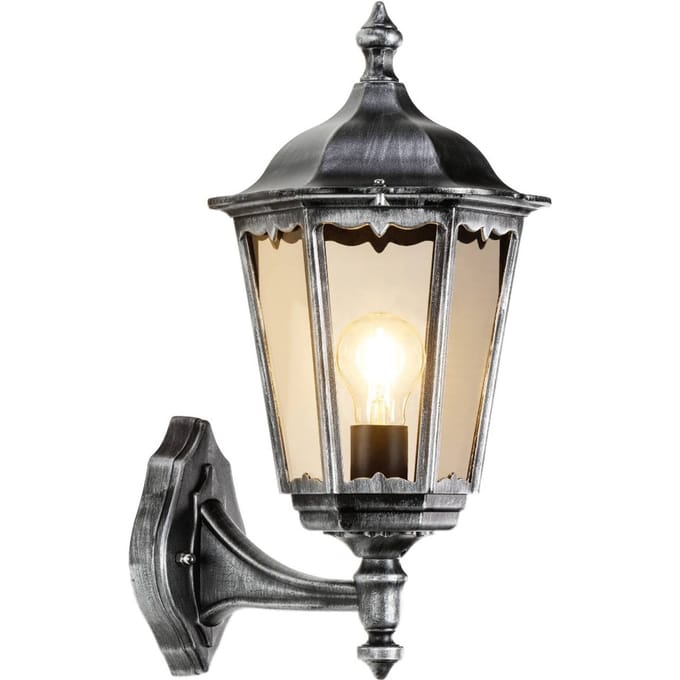 LCD Buitenwandlamp 1110 lantaarn staand zwart-zilver