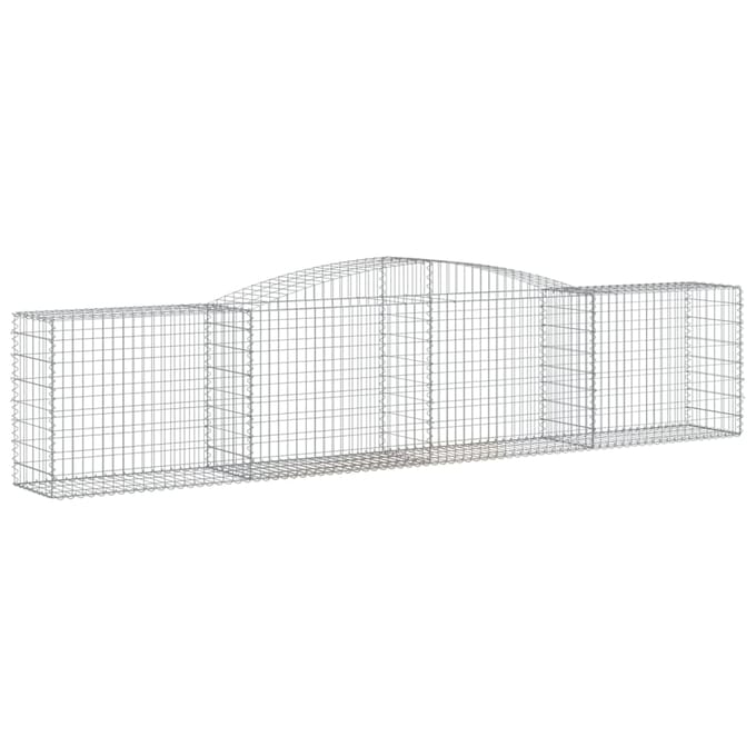 vidaXL - Schanskorf - gewelfd - 400x50x80/100 - cm - gegalvaniseerd - ijzer