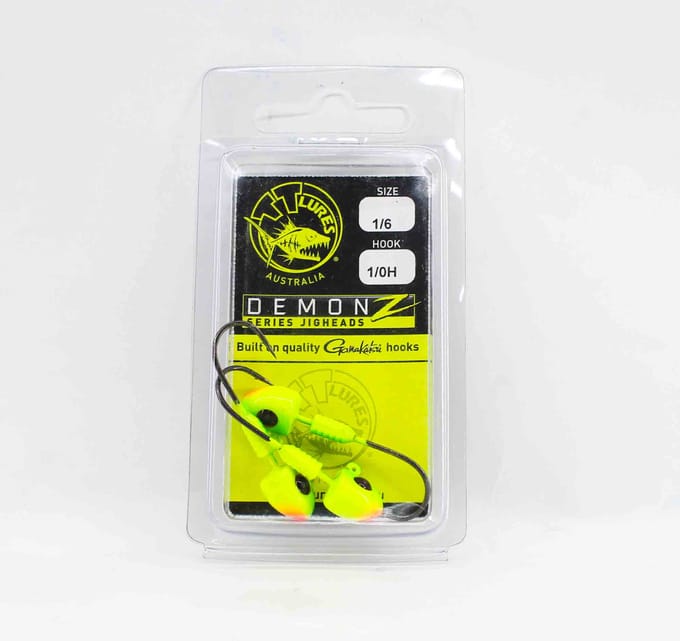 Tackle Tactics TT Demonz Jig Head 1/6 oz 1/0H 3/pack Grafiek (6955)