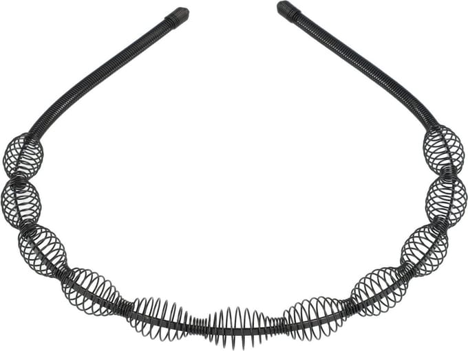 Haarsoires Haarband Diadeem 1cm – Gedraaid Patroon – Metaal – Zwart