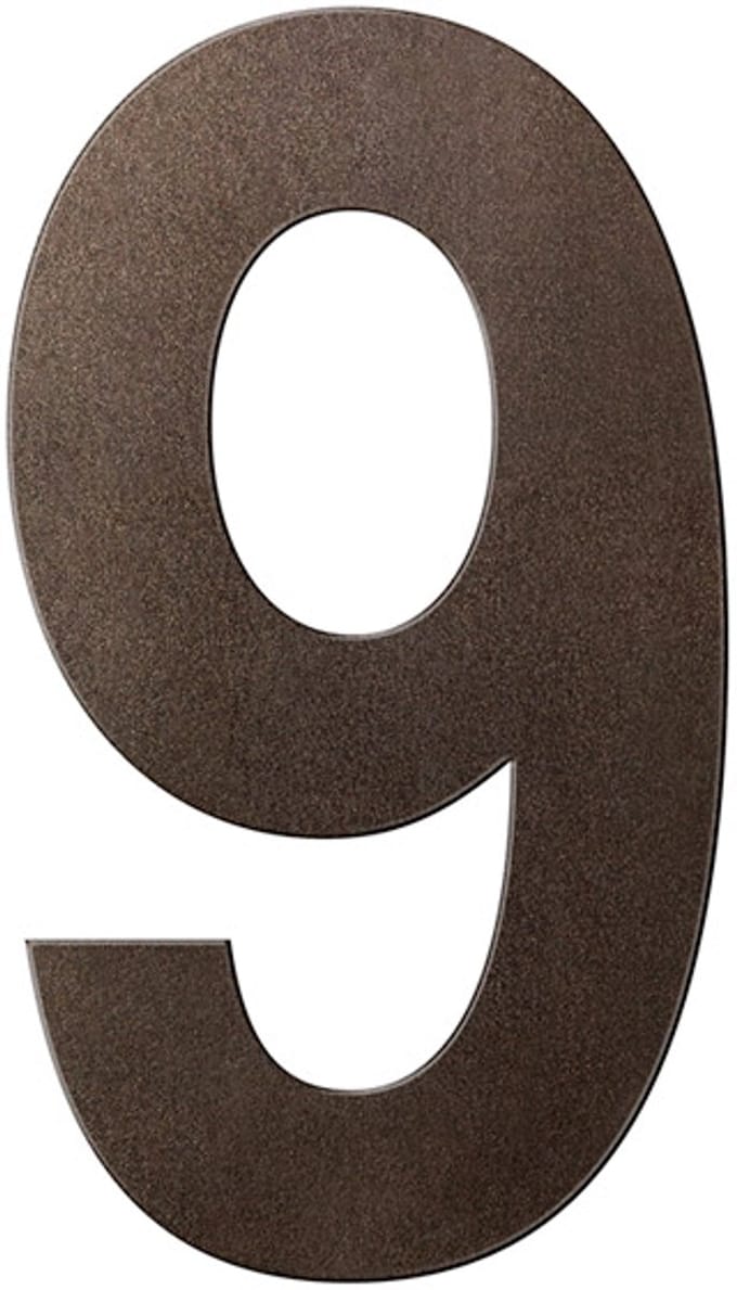 Huisnummer - Dark Brons Kleur - RVS - GPF - Dark blend 9 L, 200 mm
