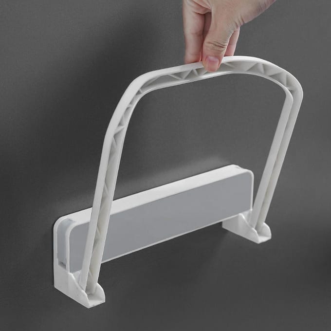 Badkamer Wastafel Opbergrek Boorvrij Grijs Ruimtebesparend Hoog Draagvermogen Plastic Muur white
