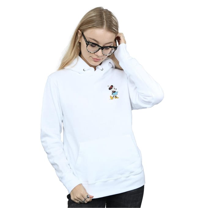 Disney Dames/Dames Minnie Mouse Kick Chest Hoodie (Wit)