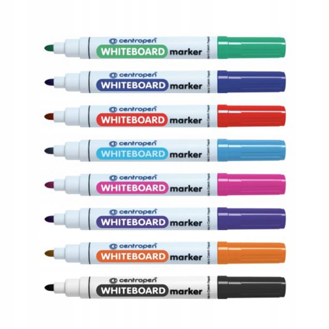 Centropen 8559 whiteboardmarkers - 8 levendige kleuren