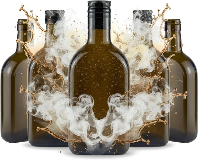 Bimberek - Rumfles Donker Glas - 350ml - Set van 50