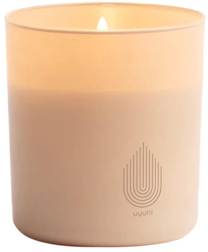Uyuni - Glass LED-kaars - Beige - 9,2 cm x 10,2 cm