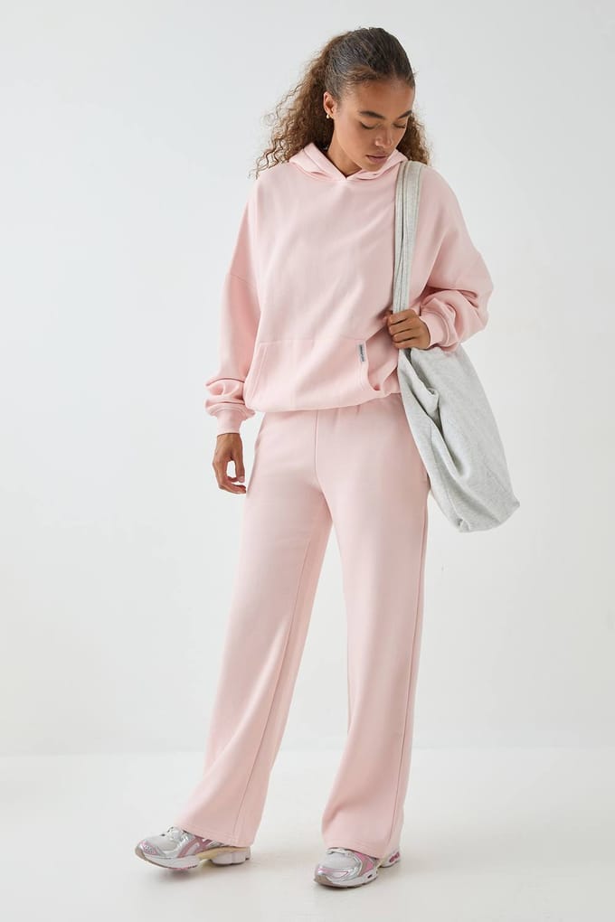 Dames Dsgn Studio Petite Rechte Pijp Joggingbroek | Lichtroze | Maat: Medium