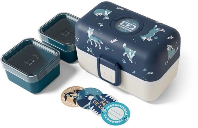 Kinderlunchtrommel - MONBENTO - 3 compartimenten - BPA-vrij - MB Tresor Wolf