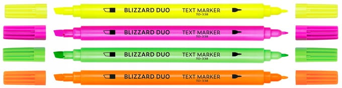 Toma Blizzard Duo dubbelzijdige markers - 4 kleuren