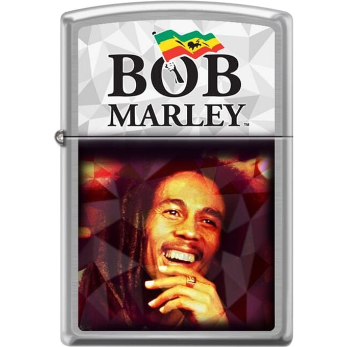 Bob Marley Zippo - Brushed Chrome Unisex Aansteker - Neutraal - Standard