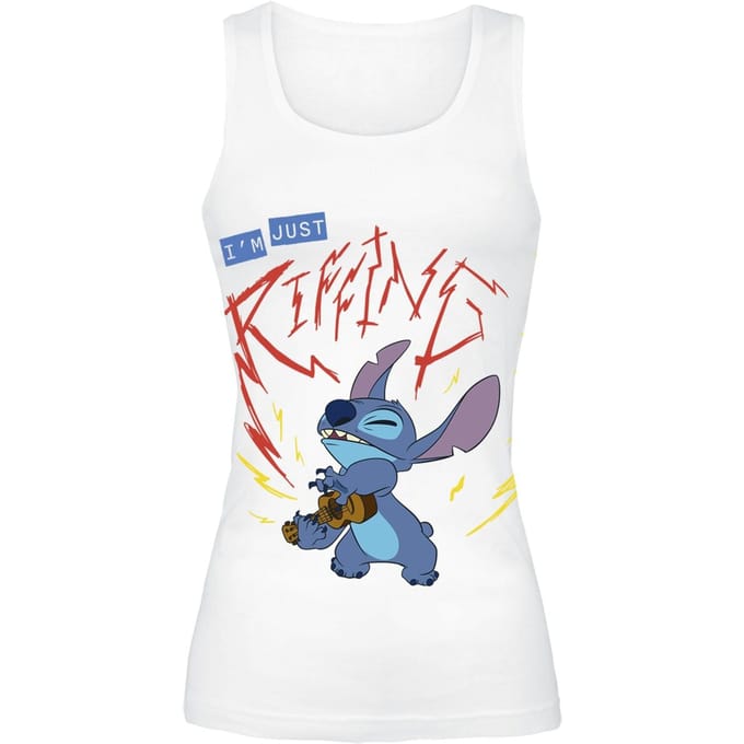 Lilo & Stitch - Disney Top - Riffing - M tot XXL - voor Vrouwen - wit