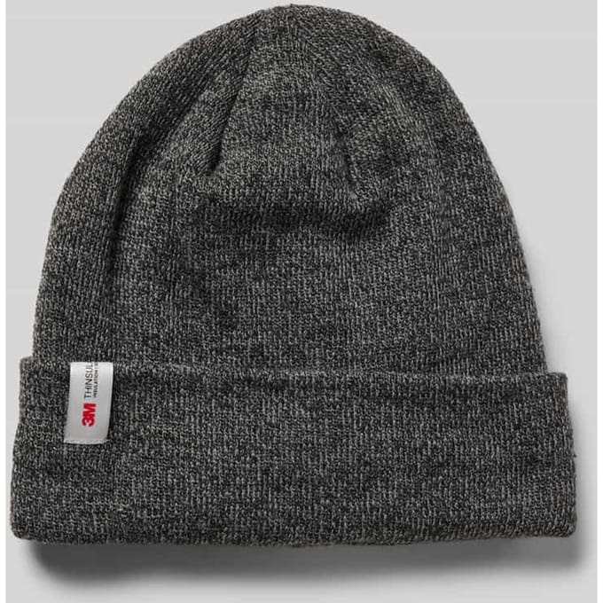 Beanie met labeldetail
