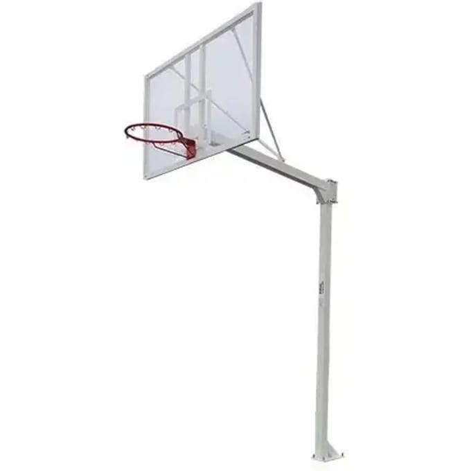 Set van 2 single-pipe basketbal hoepels met ankerbasis - zonder borden of hoepels Softee Equipment Deluxe