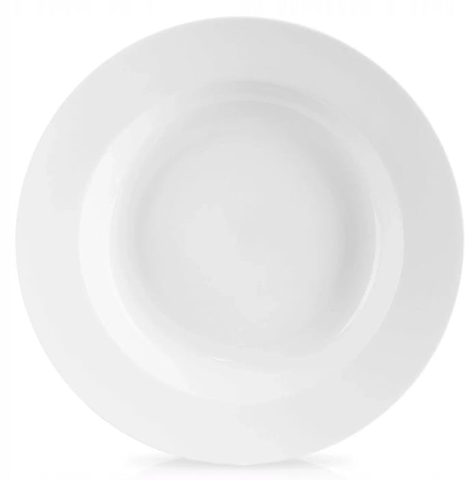 Diepe Porseleinen Dinerbord MONA 24,5 cm - Wit