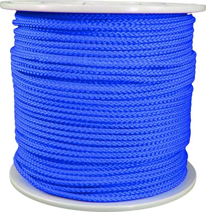 Polyester Touw – 200 meter – 5mm - Kobalt – Gevlochten koord - Haspel