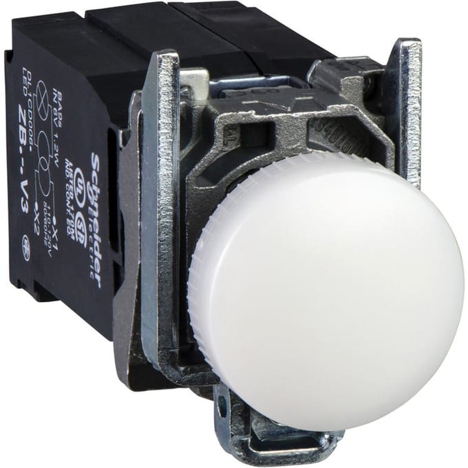 Schneider Electric XB4 LED Pilootlamp 440V AC Wit - XB4BV8B1