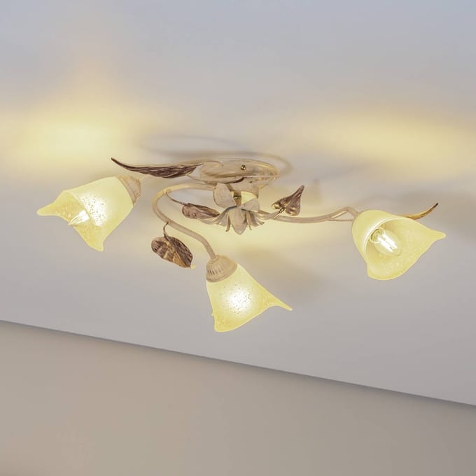 ONLI Plafondlamp Vanda 3-lamps, ivoor