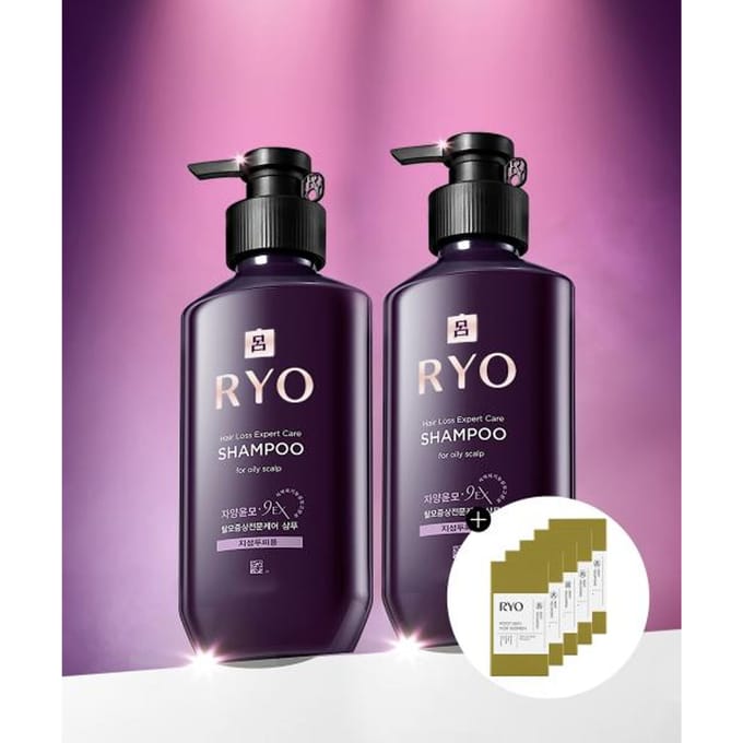 Ryo 9ex Haaruitval Verzorging Shampoo Vette Hoofdhuid 400ml 2 stuks none black