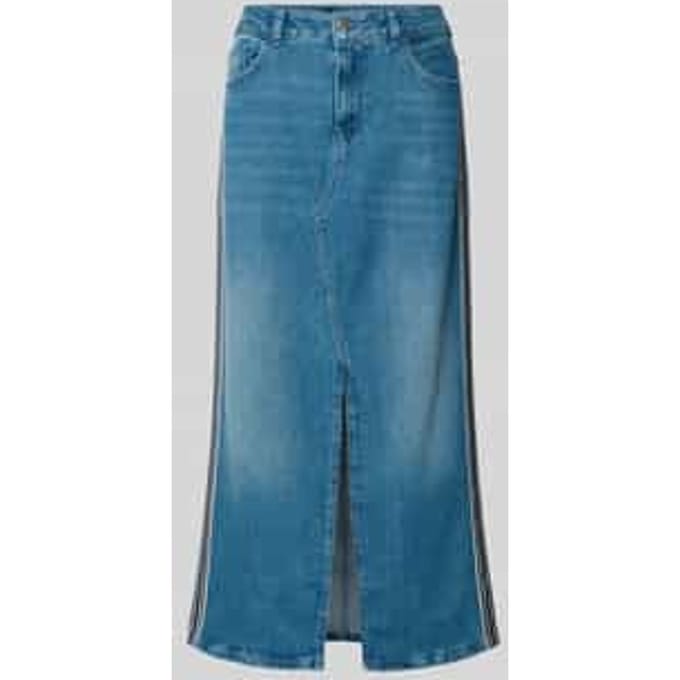 midi jeansrok met loopsplit