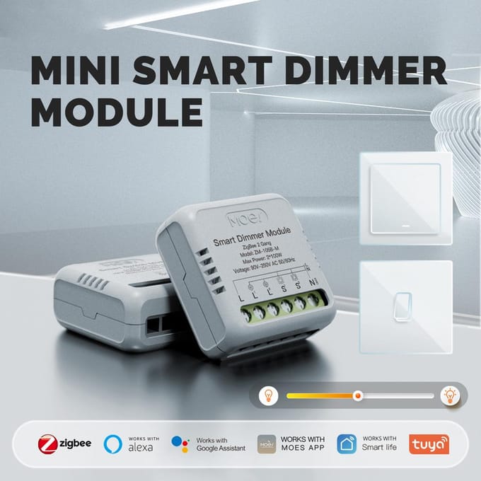 Tuya ZigBee Module de commutation Intelligent domotique Portable bricolage disjoncteur contrôle de synchronisation voix blanc