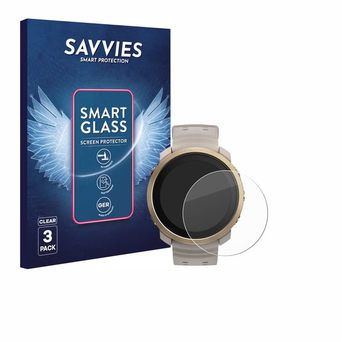 3 Stuks Savvies Screenprotector - geschikt voor Polar Vantage M3 - beschermfolie glas transparant