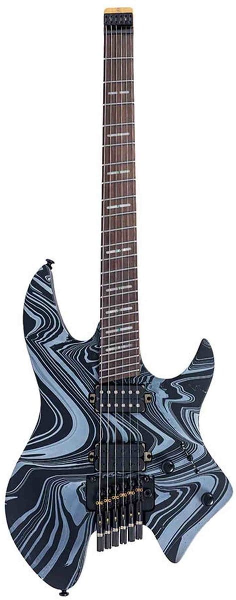 Sire X6H6 Larry Carlton Headless Elektrische Gitaar Black Swirl