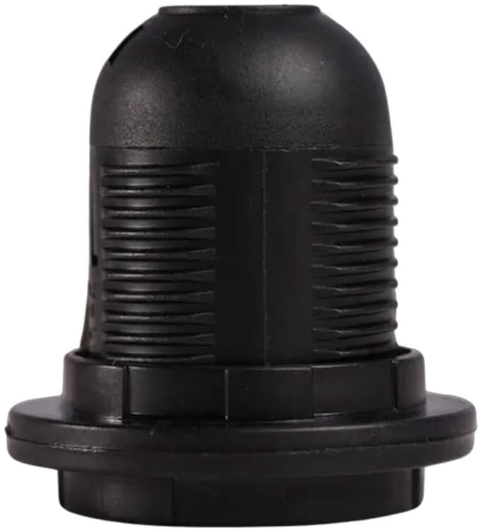 Thorgeon E27 Lamphouder + 2 Ringen - 230V - Zwart