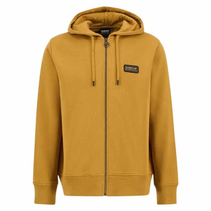 Barbour Donnington Sweatshirt Met Rits Geel L Man
