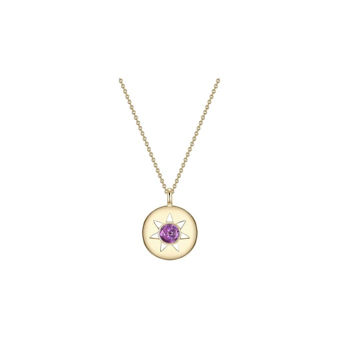 Glanzstücke München Damen-Kette 925er Silber Amethyst One Size Gelbgold 32011926