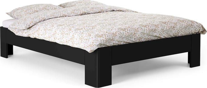B Bright Fresh 400 Bed 90x210cm - Bedframe Zwart - Eenpersoonsbedden - Instaphoogte: 40cm
