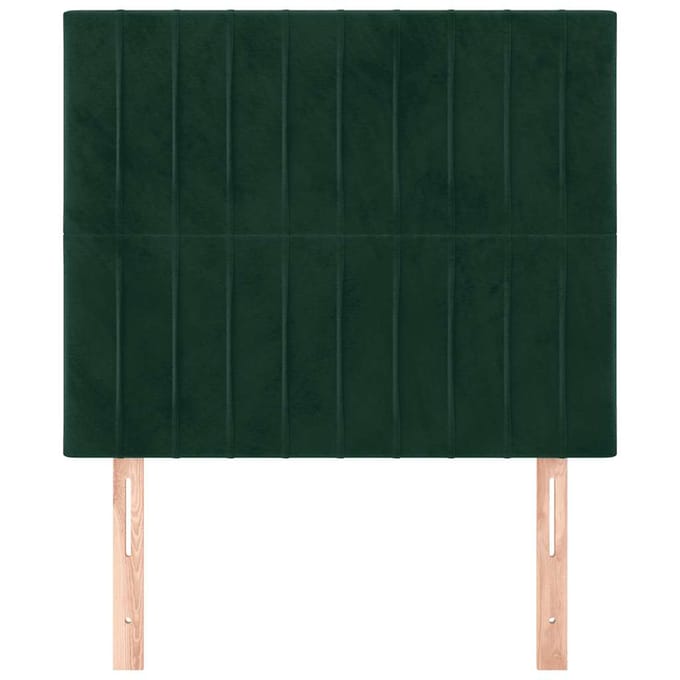 vidaXL - Hoofdbord - donkergroen - 90x5x118/128 - cm - fluweel
