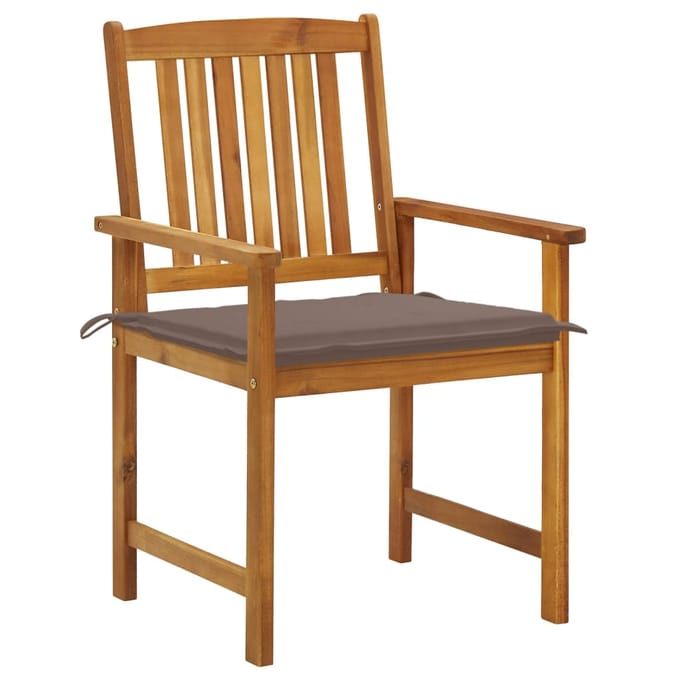 vidaXL - Tuinstoelen - 6 - st - met - kussens - massief - acaciahout