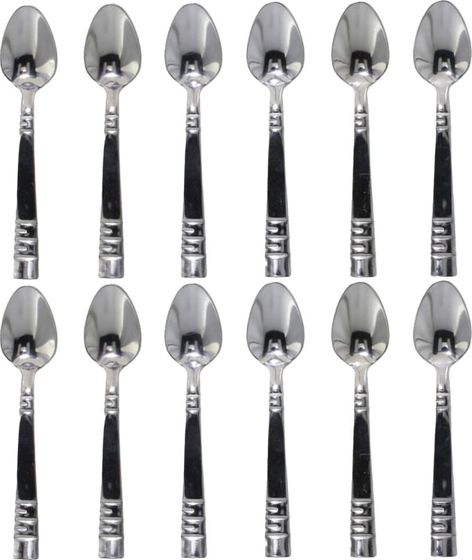 Gerimport Koffielepels/theelepels - 18x - RVS - 12 cm
