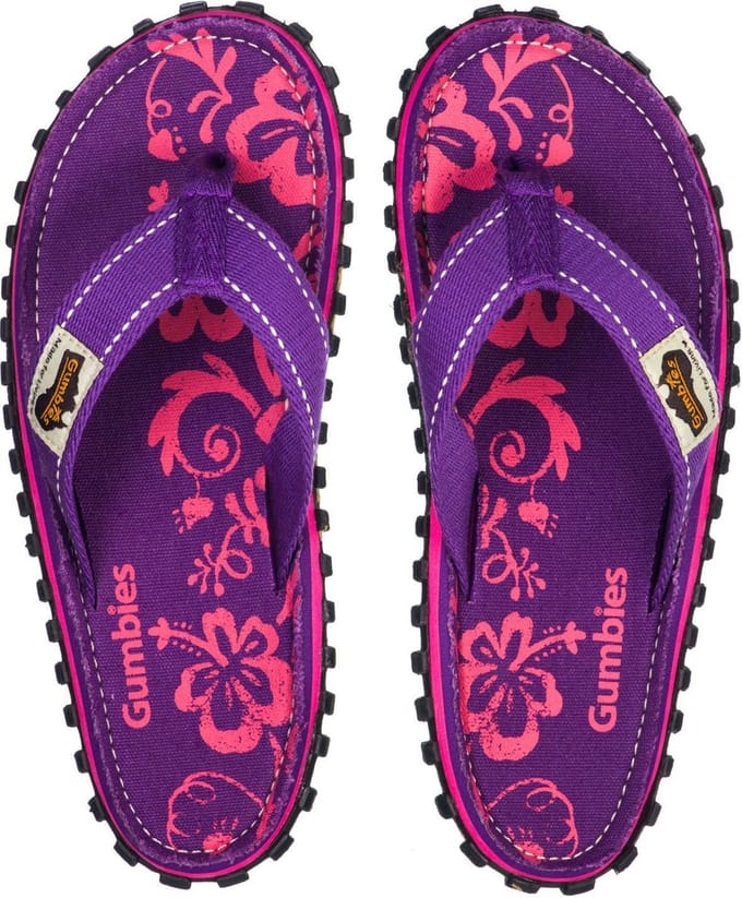 Gumbies - ISLANDER CANVAS - Teenslipper voor Dames - Paars HIBISCUS - Maat 41
