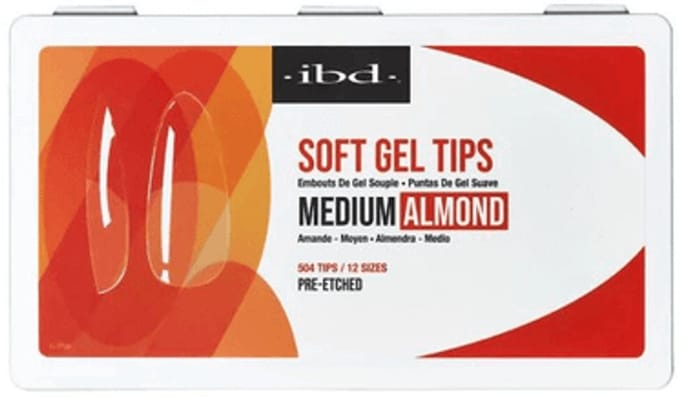 IBD Soft Gel Tips Medium Almond 504st