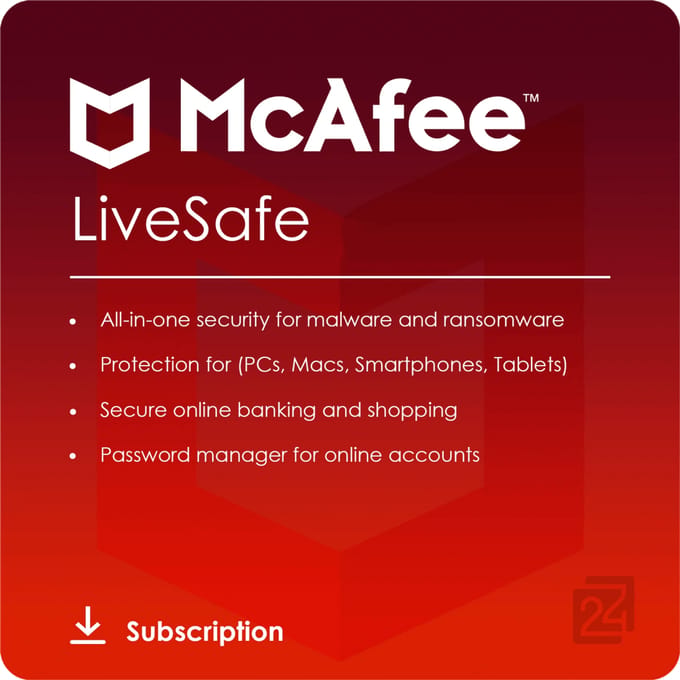 McAfee LiveSafe 2026 1 Apparaat 2 Jaar