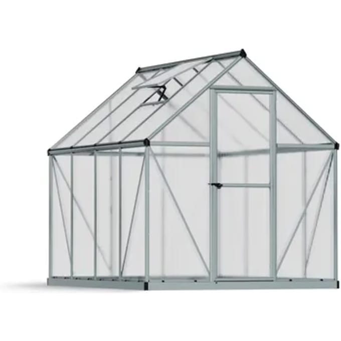 Canopia Tuinkas Mythos 6x8 - Polycarbonaat - Zilver - 185x247x208cm