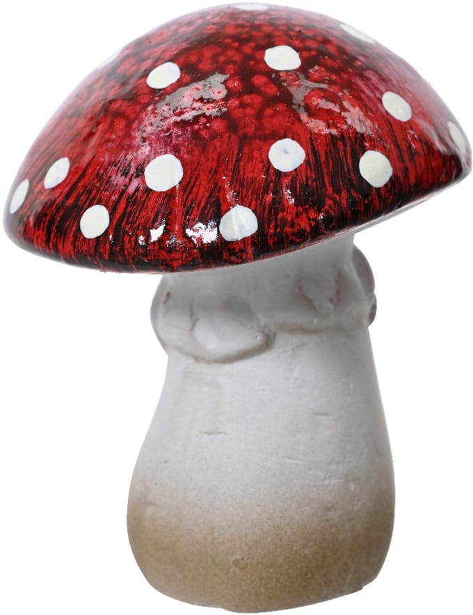 Beeld Paddenstoel terracotta H8,4cm