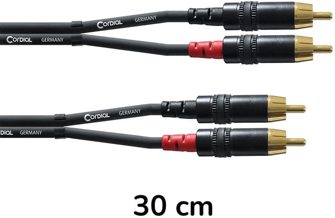 Cordial Cinchkabel 0,3 m Rean stekker CFU 0,3 CC - Audio kabel