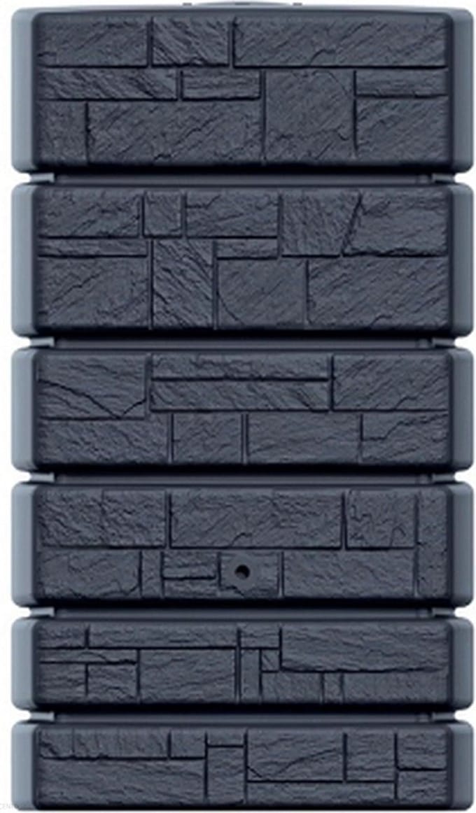 Regenton Stone Tower 500 liter - Antraciet | Steen effect Muur regenton
